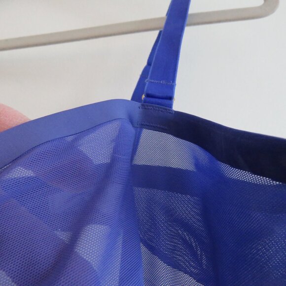 CUUP The Balconette Mesh Underwire Bra in Ultramarine Blue - Size 40F - Picture 4 of 13